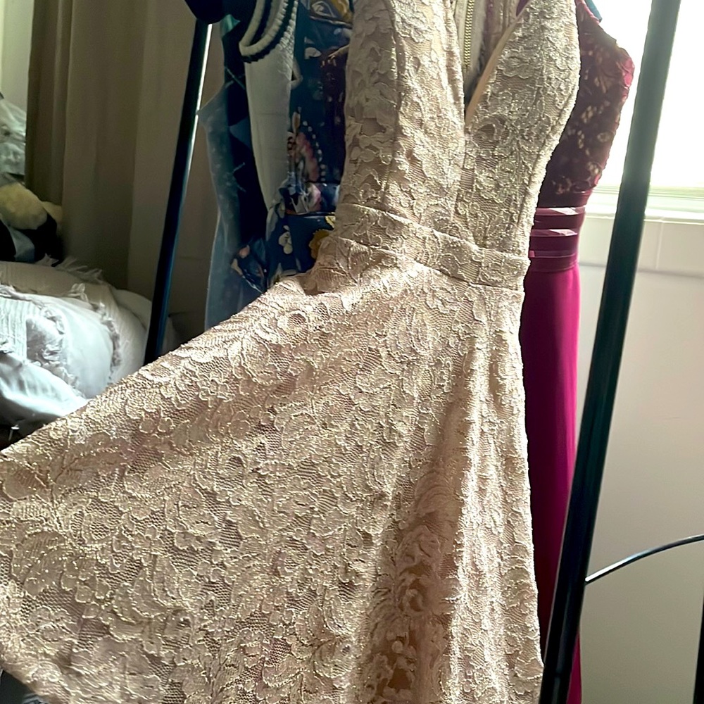 ROSE GOLD homecoming mini dress XS worn once